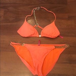 Orange Bikini - Small Top, Large bottom